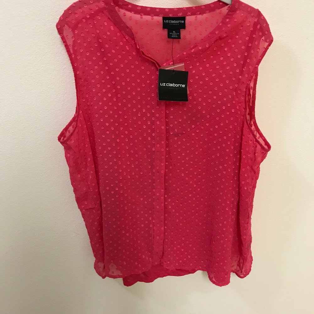 XL Liz Claiborne Career raspberry lightweight tank